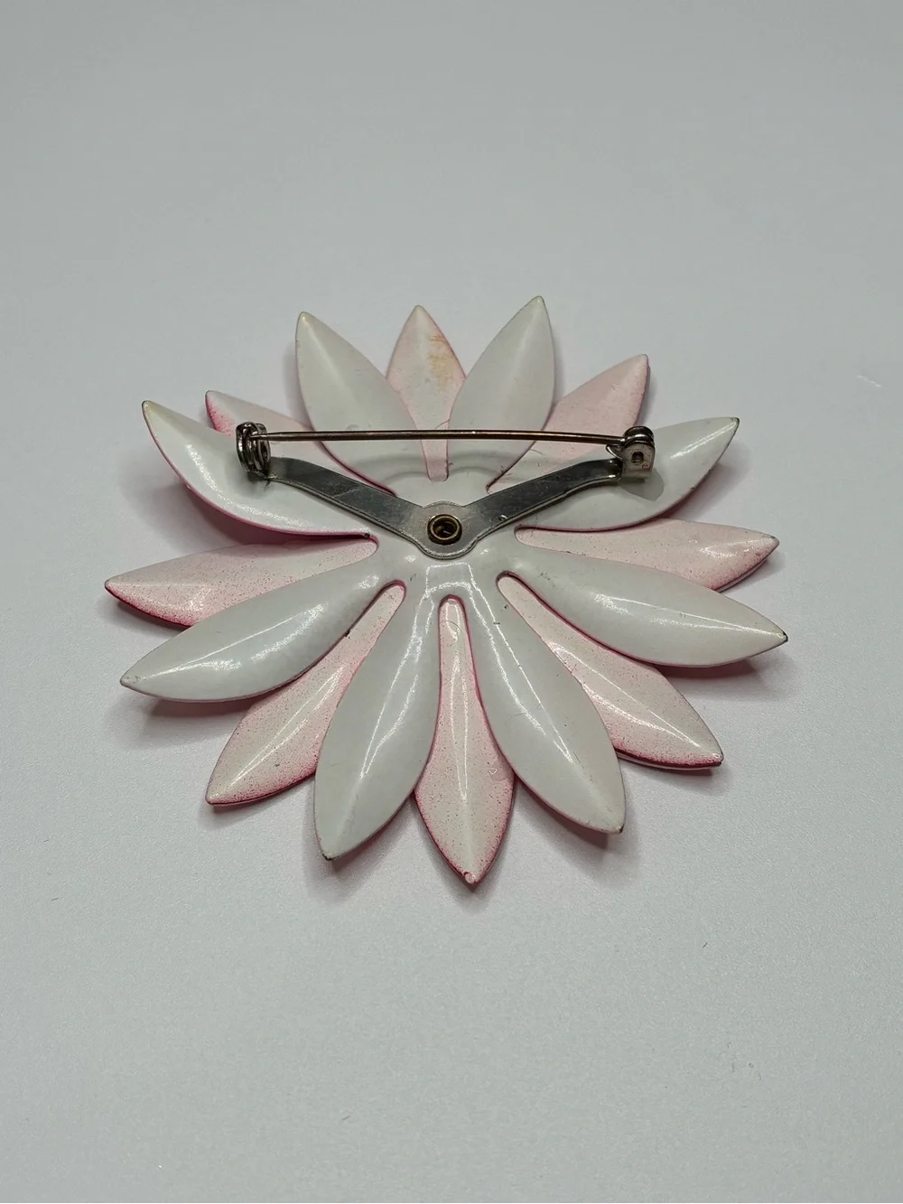 Layered Pink Floral Petal Brooch — Women's Jewelry Accent
